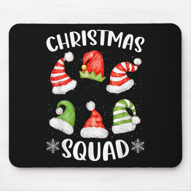 Christmas Squad Family Group Matching Christmas Pa Mouse Pad (Front)