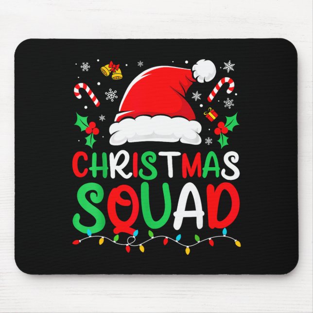 Christmas Squad Family Group Matching Christmas Pa Mouse Pad (Front)