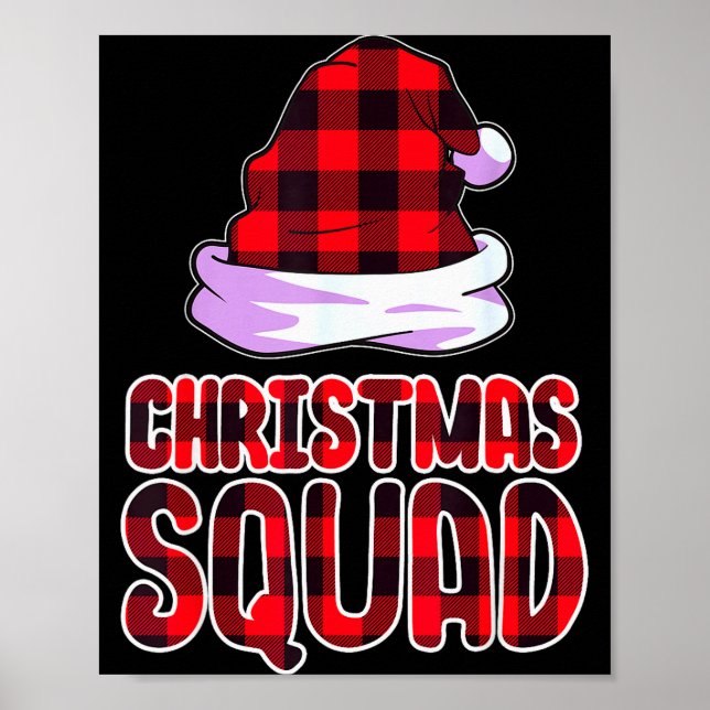 Christmas Squad Family Group Matching Christmas Pa Poster (Front)