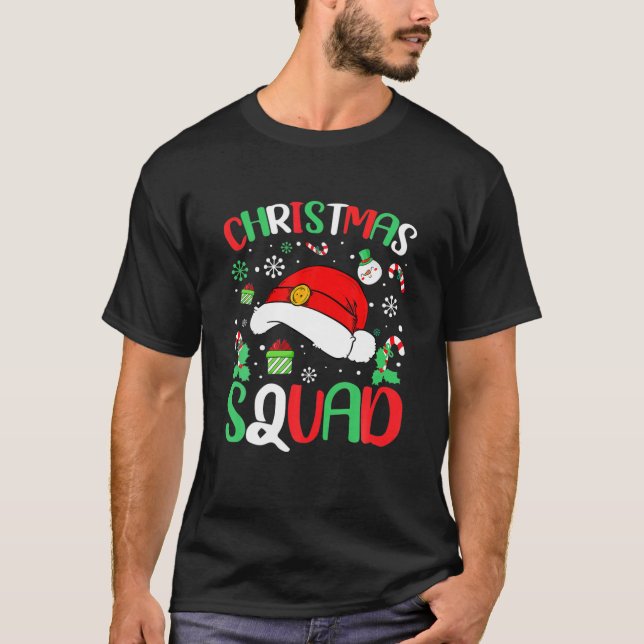 Christmas Squad Family Group Matching Christmas Pa T-Shirt (Front)