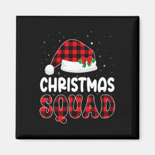 Christmas Squad Family Group Matching Red Plaid Sa Magnet