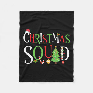 Christmas Squad Family Matching Funny Xmas  Fleece Blanket