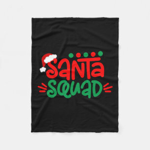 Christmas Squad Family Matching Xmas Santa Squad Fleece Blanket