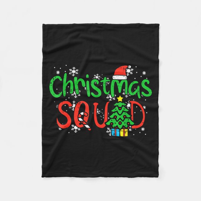 Christmas Squad Family Xmas Crew Men Women Boys Gi Fleece Blanket (Front)