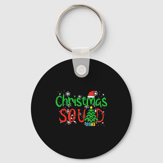 Christmas Squad Family Xmas Crew Men Women Boys Gi Key Ring (Front)