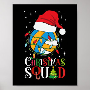 Christmas Squad Funny Xmas Christmas Lights Volley Poster
