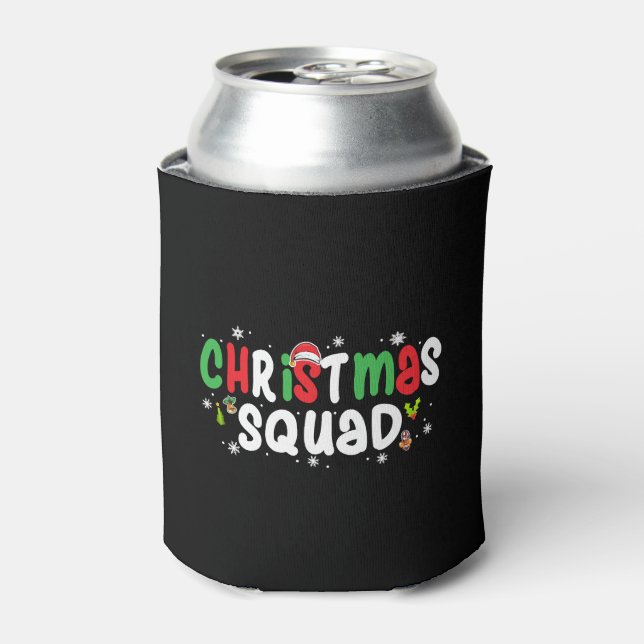 Christmas Squad Funny Xmas Family Matching Pajama Can Cooler (Can Front)
