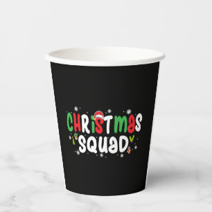 Christmas Squad Funny Xmas Family Matching Pajama Paper Cups