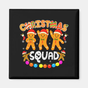 Christmas Squad Funny Xmas Gingerbread Family Matc Magnet