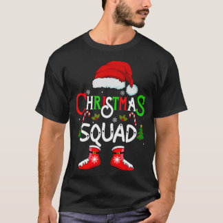 Christmas Squad Funny Xmas santa Family Pyjamas cr T-Shirt