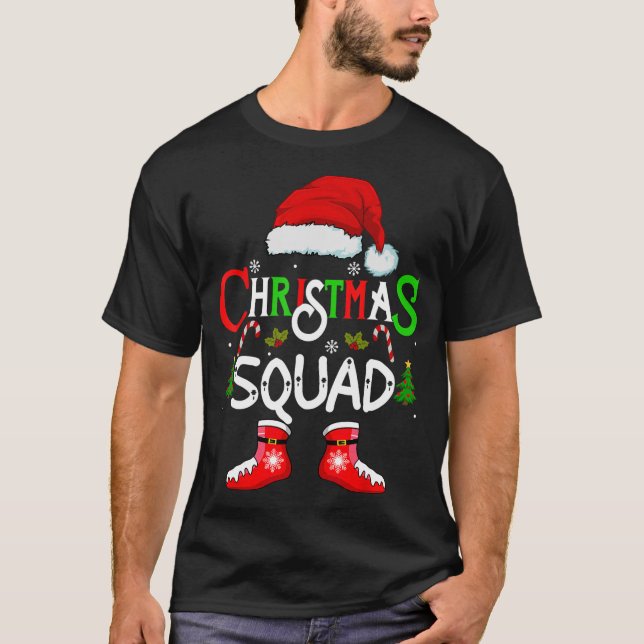Christmas Squad Funny Xmas santa Family Pyjamas cr T-Shirt (Front)