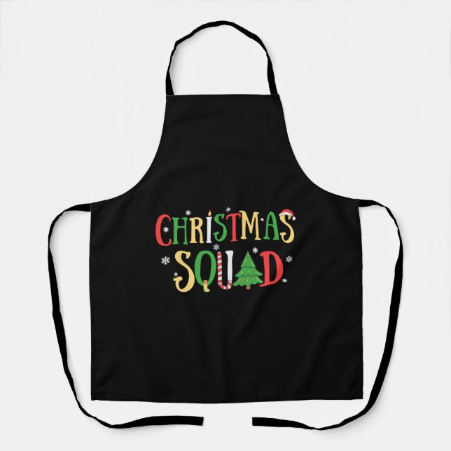 Christmas Squad Funny Xmas Tree Apron (Front)