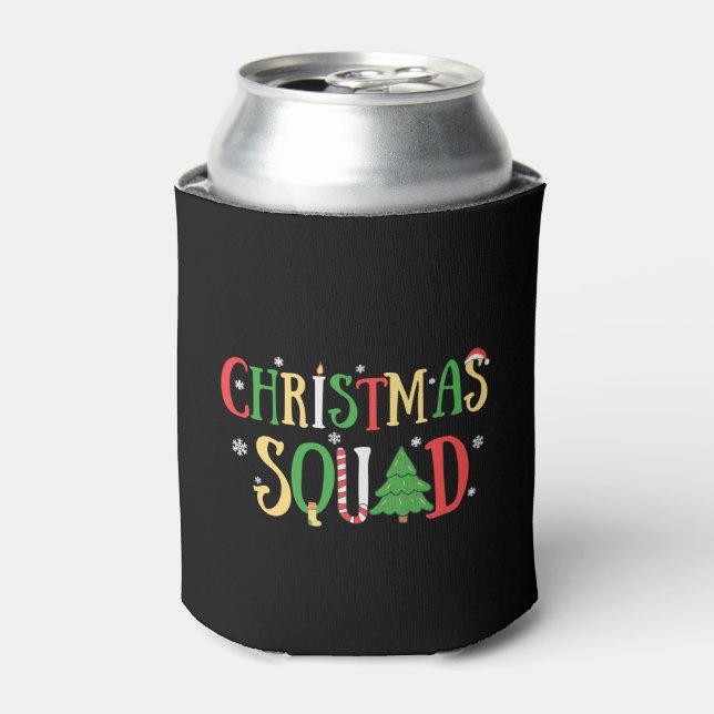 Christmas Squad Funny Xmas Tree Can Cooler (Can Front)
