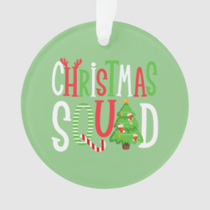 Christmas Squad Funny Xmas Tree Family Matching Ornament