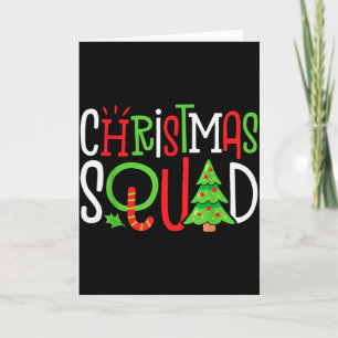 Christmas Squad Funny Xmas Tree Family Matching Pa Card
