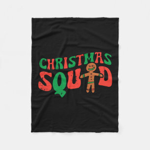 Christmas Squad Gingerbread Xmas Family Crew Men W Fleece Blanket