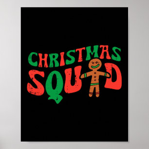Christmas Squad Gingerbread Xmas Family Crew Men W Poster