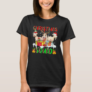 Christmas Squad Leopard Three Santa Reindeer Elf G T-Shirt