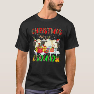Christmas Squad Leopard Three Santa Reindeer Elf S T-Shirt