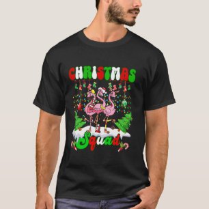 Christmas Squad Love Flamingo Family Xmas Lights P T-Shirt