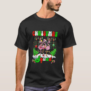 Christmas Squad Love Flamingo Family Xmas Lights P T-Shirt