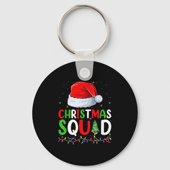 Christmas Squad Matching Family Group Funny Xmas P Key Ring (Front)