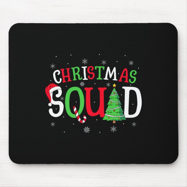 Christmas Squad Matching Family Group Santa Elf Sq Mouse Pad (Front)