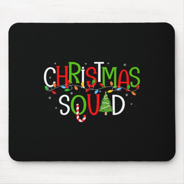 Christmas Squad Matching Family Group Santa Elf Sq Mouse Pad (Front)