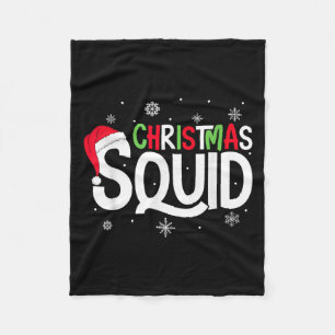 Christmas Squad Matching Family Group Santa Elf Xm Fleece Blanket