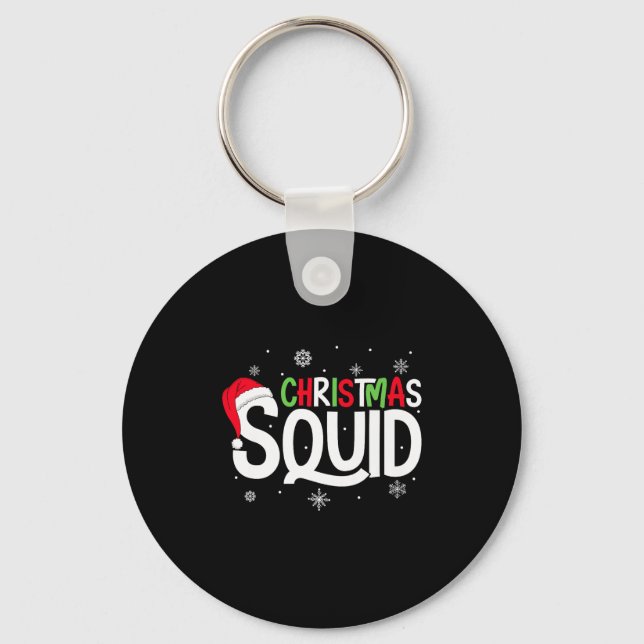 Christmas Squad Matching Family Group Santa Elf Xm Key Ring (Front)