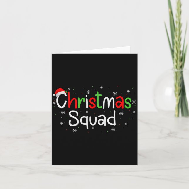 Christmas Squad Matching Family Group Santa Xmas P Card (Front)