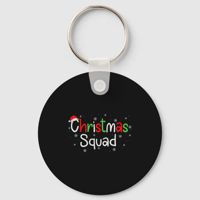 Christmas Squad Matching Family Group Santa Xmas P Key Ring (Front)