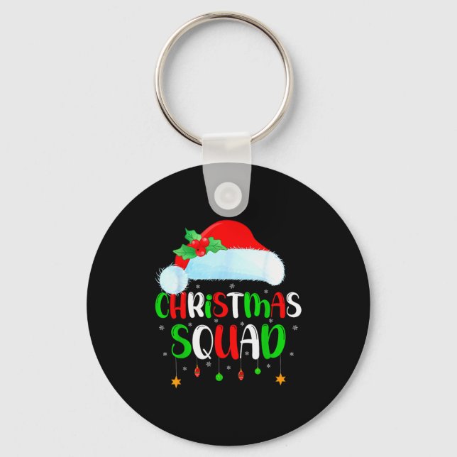 Christmas Squad Matching Family Group Santa Xmas P Key Ring (Front)
