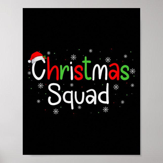 Christmas Squad Matching Family Group Santa Xmas P Poster (Front)