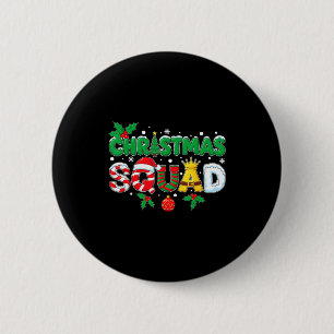 Christmas Squad Merry Xmas Family Holiday Snow Elf 6 Cm Round Badge