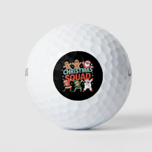 Christmas Squad Santa Dabbing Elf Family Matching  Golf Balls