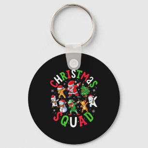 Christmas Squad Santa Dabbing Elf Family Matching  Key Ring