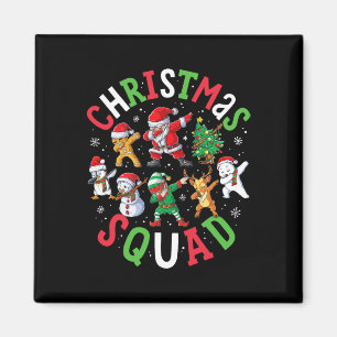 Christmas Squad Santa Dabbing Elf Family Matching Magnet