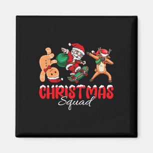 Christmas Squad Santa Dabbing Elf Family Matching Magnet