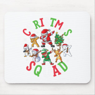 Christmas Squad Santa Dabbing Elf Family Matching Mouse Pad