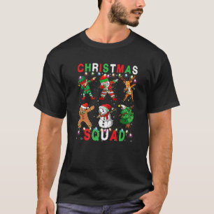 Christmas Squad Santa Dabbing Elf Family Matching T-Shirt