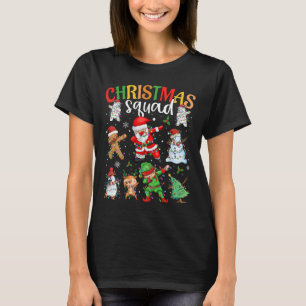 Christmas Squad Santa Dabbing Elf Family Matching T-Shirt