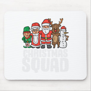 Christmas Squad Santa Elf Xmas Family Kids Boys Mouse Pad