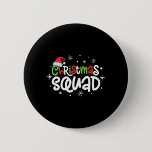 Christmas Squad Santa Family Matching Pyjamas Xmas 6 Cm Round Badge