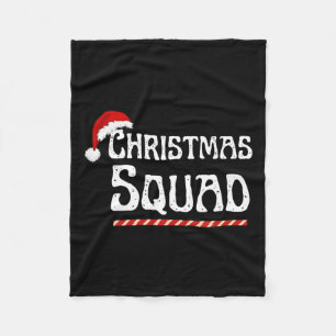 Christmas Squad Santa Family Matching Pyjamas Xmas Fleece Blanket