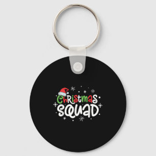 Christmas Squad Santa Family Matching Pyjamas Xmas Key Ring