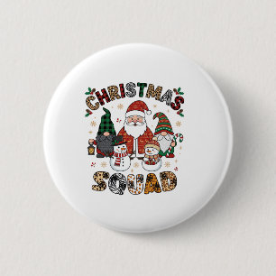 Christmas Squad Santa Gnomes Snowmen Leopard Zebra 6 Cm Round Badge