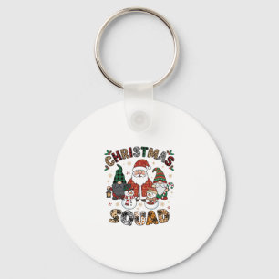 Christmas Squad Santa Gnomes Snowmen Leopard Zebra Key Ring