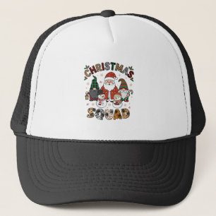 Christmas Squad Santa Gnomes Snowmen Leopard Zebra Trucker Hat