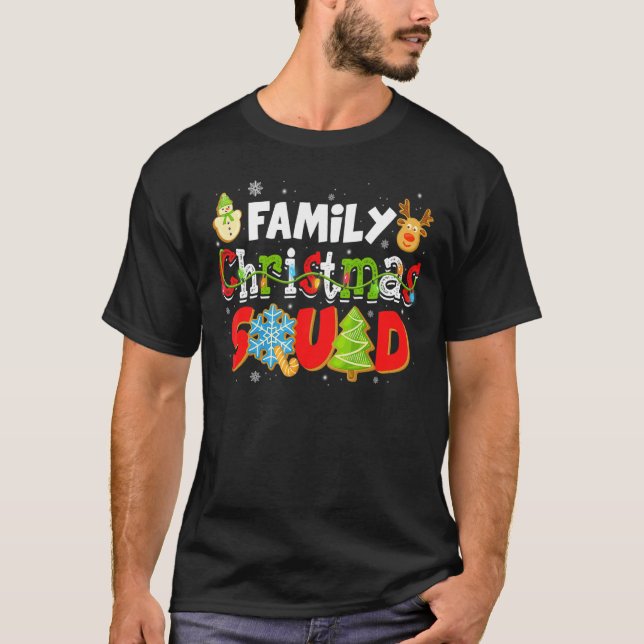 Christmas Squad Santa Reindeer Family Matching Xma T-Shirt (Front)